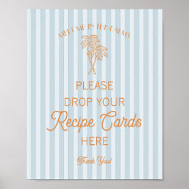 Blue Palm Springs Beach Deel een recept Bruids Poster