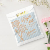 Blue Palm Springs Pastel Beach Baby shower Cookie Bedankzakje (Gezegeld)