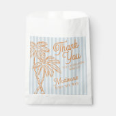 Blue Palm Springs Pastel Beach Baby shower Cookie Bedankzakje (Voorkant)
