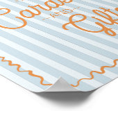 Blue Palm Springs Pastel Beach Kaarten en cadeaus Poster (Hoek)