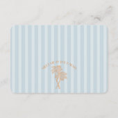 Blue Palm Springs Pastel Beach Registry Invoegen Informatiekaartje (Achterkant)