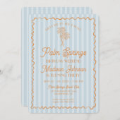 Blue Palm Springs Pastel Beach Verjaardag Weekend Kaart (Voorkant / Achterkant)