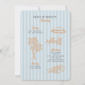 Blue Palm Springs Pastel Beach Verjaardag Weekend Kaart (Achterkant)