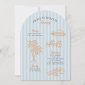 Blue Palm Springs Pastel Beach Verjaardag Weekend Kaart (Achterkant)