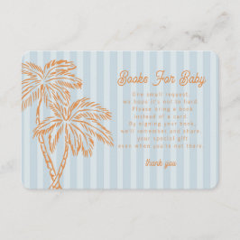 Blue Palm Springs Pastel Boeken voor Baby Insert Informatiekaartje