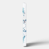 Blue Palm Tree Graphic Group Case-Mate iPhone Case (Achterkant / Links)