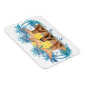 Blue Palm Tree Graphic Group Magneet (Rechterzijde)