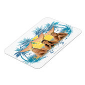 Blue Palm Tree Graphic Group Magneet (Linkerzijde)