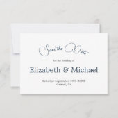 Blue Palm Tree Waterverf Wedding Save the Date (Voorkant)