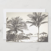 Blue Palm Trees Custom Birthday Party Invitation Kaart (Achterkant)