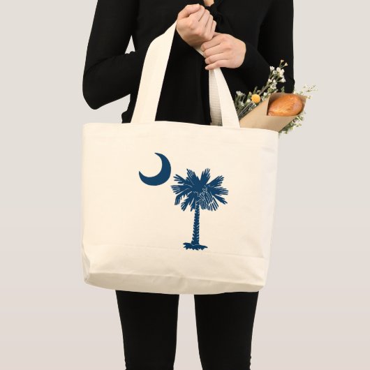 Blue Palmetto Bag Grote Tote Bag (Voorkant (product))