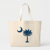 Blue Palmetto Bag Grote Tote Bag (Voorkant)
