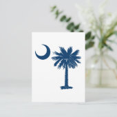 Blue Palmetto Briefkaart (Staand voorkant)