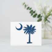Blue Palmetto Briefkaart (Staand voorkant)