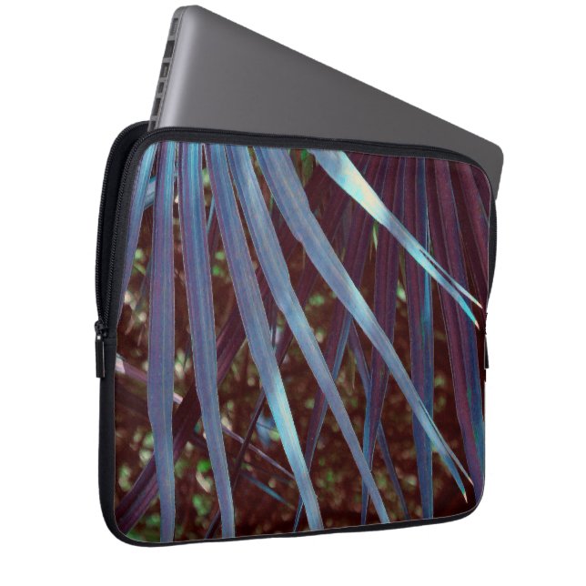 Blue Palmetto Dream Laptop Sleeve (Voorkant Rechts)