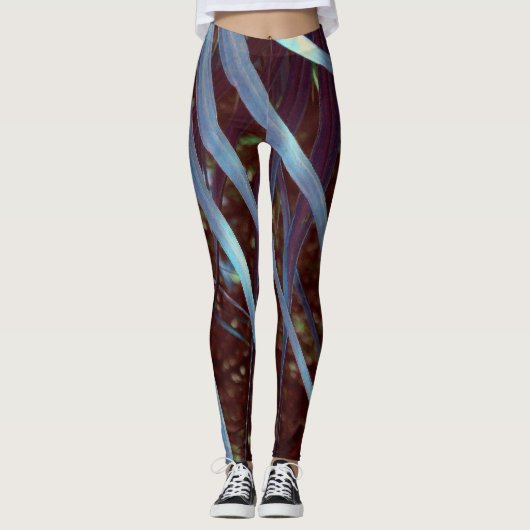 Blue Palmetto Dream Leggings (Voorkant)