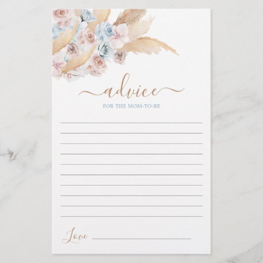 Blue Pampas Grass Advice voor moeder om kaart te w (Voorkant)