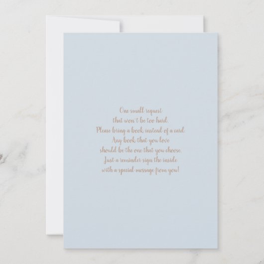 Blue Pampas Grass Arch Baby shower Boy Uitnodiging (Achterkant)