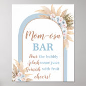 Blue Pampas Grass Arch Momosa Bar Boy Poster (Voorkant)