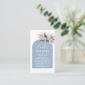 Blue Pampas Grass Boeken voor Baby Boy Kaart (Staand voorkant)