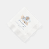 Blue Pampas Grass Boho Beer Baby shower Napkins Servet (Hoek)