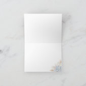 Blue Pampas Grass Boy Baby shower bedankje Bedankkaart (Binnen)