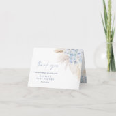 Blue Pampas Grass Boy Baby shower bedankje Bedankkaart (Voorkant)