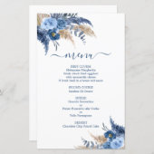 Blue Pampas Grass Boy Menu Kaart (Voorkant / Achterkant)