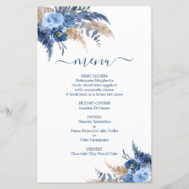 Blue Pampas Grass Boy Menu Kaart