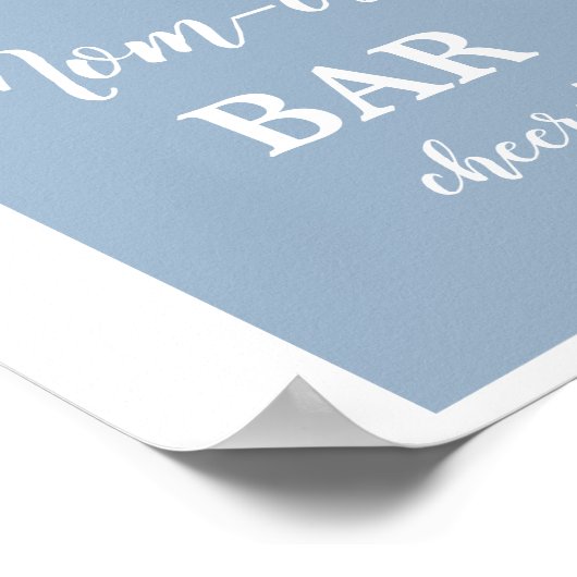 Blue Pampas Grass Mimosa Bar Boy-teken Poster (Hoek)