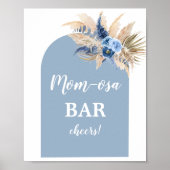 Blue Pampas Grass Mimosa Bar Boy-teken Poster (Voorkant)