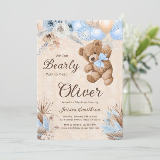 Blue Pampas Grass We kunnen nauwelijks wachten op Kaart (Staand voorkant)