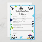 Blue Panda Baby shower Game Size-uitnodiging Kaart (Voorkant / Achterkant)