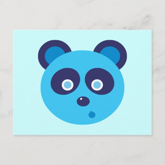 Blue Panda Briefkaart (Voorkant)