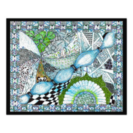 Blue Panda Foto Afdruk