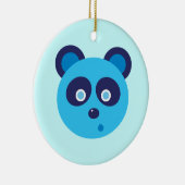 Blue Panda Keramisch Ornament (Rechts)