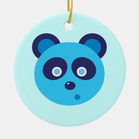 Blue Panda Keramisch Ornament (Voorkant)
