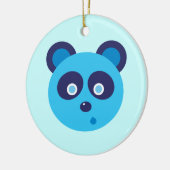 Blue Panda Keramisch Ornament (Links)
