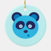 Blue Panda Keramisch Ornament (Achterkant)