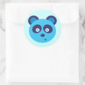 Blue Panda Ronde Sticker (Tas)