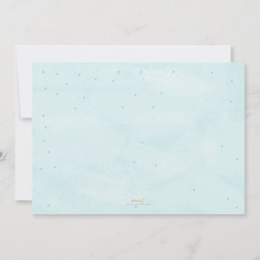 Blue Panda verjaardagsuitnodiging Kaart (Achterkant)