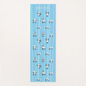 Blue Panda Yoga Mat Custom Name Same on Both Sides (Voorkant)