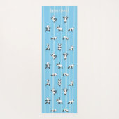 Blue Panda Yoga Mat Custom Name Same on Both Sides (Achterkant)