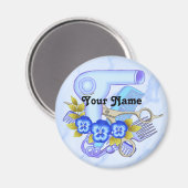 Blue Pansy Beautician Magneet (Voorkant / Achterkant)