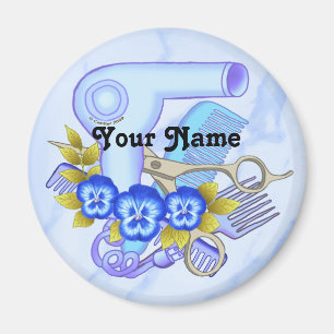 Blue Pansy Beautician Magneet