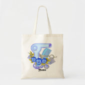 Blue Pansy Beautician Tote Bag (Voorkant)
