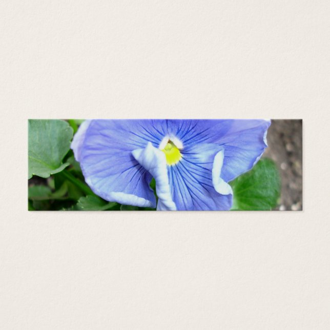 Blue Pansy Bladwijzer Mini Visitekaartjes (Voorkant)
