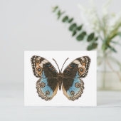 Blue Pansy Butterfly Briefkaart (Staand voorkant)