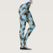 Blue Pansy Butterfly patroon Leggings (Rechts)
