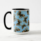 Blue Pansy Butterfly patroon Mok (Links)